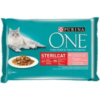 Purina One 12x Kattenvoer Nat Sterilcat Adult Zalm 4 X 85 Gr