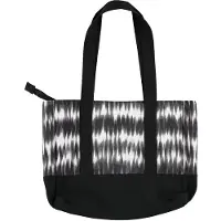 Sarlini Strandtas met tie-dye print zwartwit