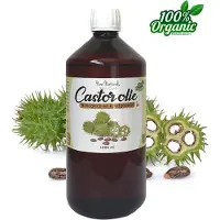 Pure Naturals Castor Olie 1000 ml - Koudgeperst en ongeraffineerd - Biologisch - Puur - Haar, huid en wimpers - Wimperserum -