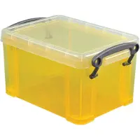 Really Useful Box 07 liter transparant geel