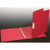 Aurora Ringmap voor ft A4, 4 ringen van 25 mm, uit PVC, rood - 3 stuks