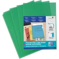 OfficeTown Elba L-map A4, PP, 120 micron, transparant groen, pak van 10 stuks