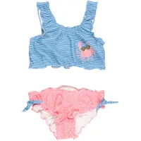 Playshoes Bikini 'Krebs' smoky blue / goud / rosa / wit