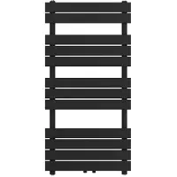 Guido Gusto Designradiator Ella 120x60cm mat zwart 703W midden aansluiting