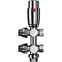 Guido Gusto Radiator aansluitset midden chroom 1/2X16mm