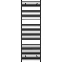 Guido Gusto Designradiator Sofia 180x60cm mat zwart 953W zij aansluiting