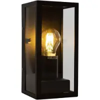 V-TAC tuinlamp wandmodel vierkant IP44 24cm zwart 5090300