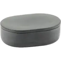 Serax Cose ovale opbergpot met deksel S 3,3x10,2 cm Dark Grey