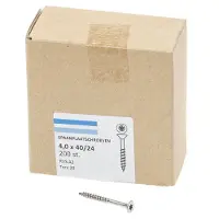 Hoenderdaal Spaanplaatschroef Rvs-A2 Platkop deeldraad Torx TX20 4.0X40/24 | 200 stuks - 0206.30.25601