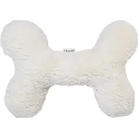 Cloud7 Love Bone wit pluche / teddy - Hondenspeelgoed - S