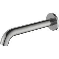 Regn Losse Wand Uitloop 18cm Geborsteld Nikkel PVD - Messing - Kranen, Badkranen, Baduitlopen - 8720297691829