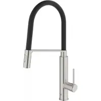 GROHE Concetto 1 gats keukenkraan met professionele handdouche auto met omschakeling douchestraal naar mousseur steel