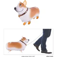 Funny fashion Wandelende hond folie ballon 60 cm (leeg geleverd)
