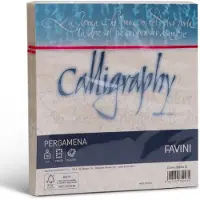Favini Perkament Enveloppen 170×170 mm (CH) – 25 stuks – 90 g/m² – Zand – Pergamena Calligraphy Sabbia – Voor Uitnodigingen, Wenskaarten & Ceremoniële Post – Inkjet Geschikt – Made in Italy
