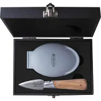 Laguiole Oester geschenkset Eikenhout met siliconen oesterhouder