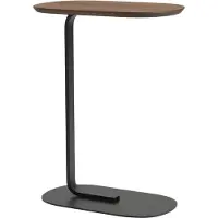 Muuto Relate Bijzettafel Solid Smoked Oak|Black | 73.5 cm