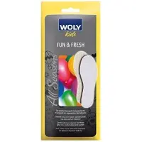 Woly Fun & Fresh Kids - Katoenen inlegzolen met frisse geur - Maat 35