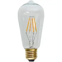 Star Trading Druppel-Edison lamp - E27 - 1.6W - Super Warm Wit <2200K - Dimbaar - Filament