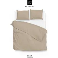 Zo! Home Dekbedovertrek Satinado Forest Sand Satijn-140 x 200 / 220 cm | 1-Persoons