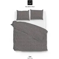 Zo! Home Zo!Home Lino Dark Grey - 100% Katoen 260 x 200/220 cm