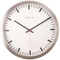 Nextime | Wandklok Stripe glas wit 26x26 cm wandklokken | NADUVI