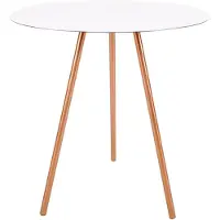 XLBoom | Bijzettafel Elle aluminium wit 45x45x44.5 cm bijzettafels | NADUVI