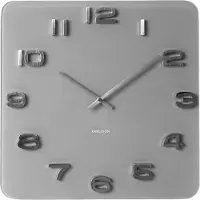 Karlsson Klok Vintage Grey Glass 35 x 35 cm