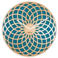 Nextime klok 3150tq sun small, ø35 cm, wall, turqoise