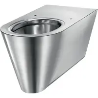 Delabie HangWC 700 S toevoer horizontaal RVS 304 mat