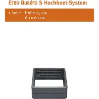 Graf GARANTIA ERGO QUADRO L verhoogd tuinbed Stone 4 panelen incl. verbinders