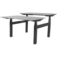 Schaffenburg Zit Sta Bureau (2pp) - Elek 160x80/80 grijs - zw frame