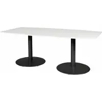 Schaffenburg Vergadertafel - Linesto 200x100 tonv. grijs - zwart frame