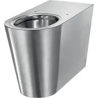 Delabie WC 700 P staand toevoer horizont RVS 304 mat