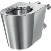 Delabie WC S21 P TC staand horizont toevoer RVS 304 mat