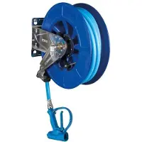 Delabie Automatische haspel, slang L. 15 m, sproeier+regelbare straal
