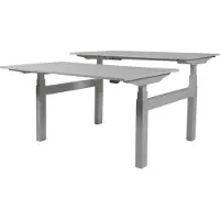 Schaffenburg Zit Sta Bureau (2pp) - Elek 140x80/80 grijs - alu frame