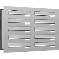 Brulo 10 er (2x5) brievenbus systeem inbouw RVS