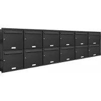 Brulo 12 - twaalf - personen - adressen - brievenbus - inbouw - RVS - RAL 7016
