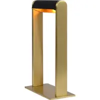 Lucide Loras - tafellamp - 18 x 9 x 32,5 cm - mat goud en zwart