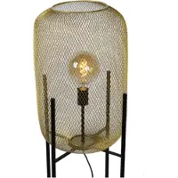 Lucide Vloerlamp Mesh - Mat Goud/messing - Ø35cm - E27 Fitting