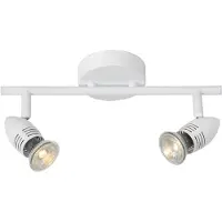 Lucide CARO-LED - Plafondspot (Plafondlamp) - LED - GU10 - 2x5W 2700K - Wit