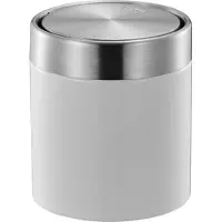 EKO - Fandy Tafelafvalbak 1,5 liter - Steel Stainless steel - wit, mat RVS - Prullenbak