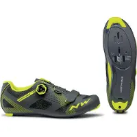 Northwave Storm fietsschoenen (Kleur: antraciet/geel, Schoenmaat: 39)