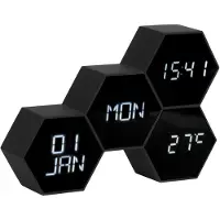 Karlsson Wekker Six In The Mix Rubberized Black 17,5 x 12 cm