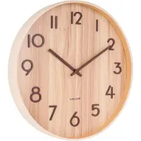 Karlsson wandklok pure large licht hout- Ø60cm