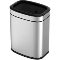EKO - OLI-Cube Open Top Bin 20 liter - Stainless steel Polypropylene - mat RVS - Prullenbak