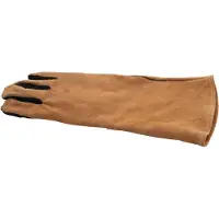 Point-Virgule barbecue handschoen rechts bruin en zwart leder 42x20cm