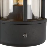 Lucide LORI - Wandlamp Binnen/Buiten - Ø 12 cm - 1xE27 - IP44 - Dag/nacht sensor - Antraciet