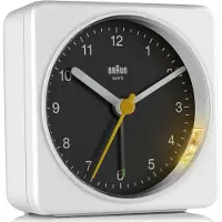 Braun BC03WB - Wekker - Analoog - Wit - Zwart