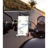 Hoco Fietshouder / Motorhouder voor op de Stuur | Telefoonhouder geschikt voor de Fiets en Motor - Zwart